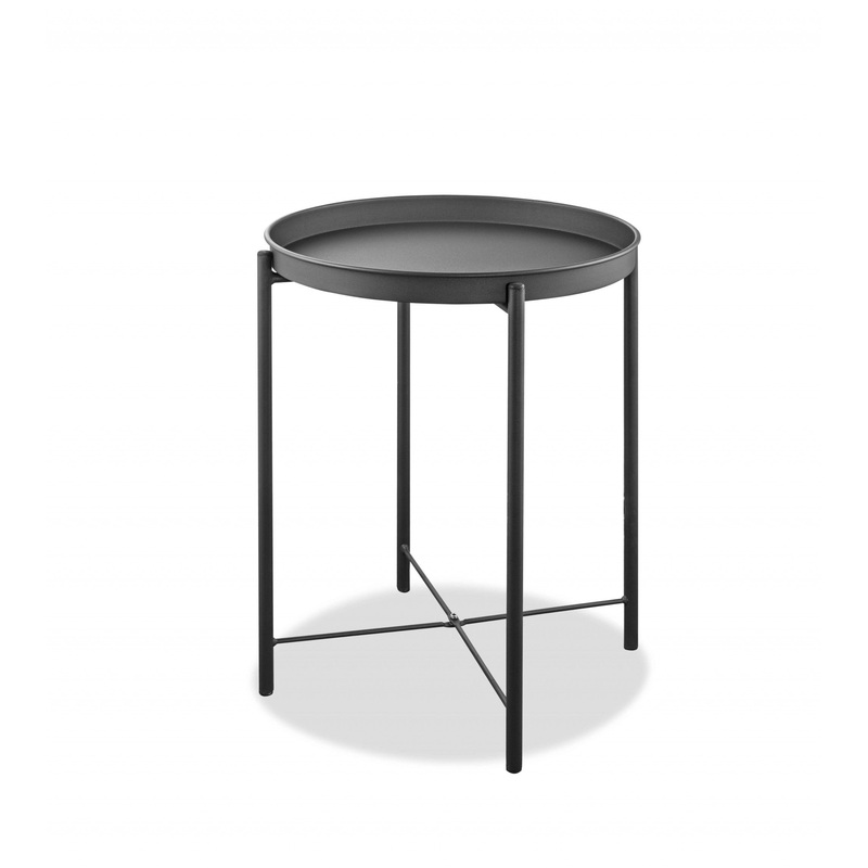 Powder Aluminum Side Table By Homeroots - 372277