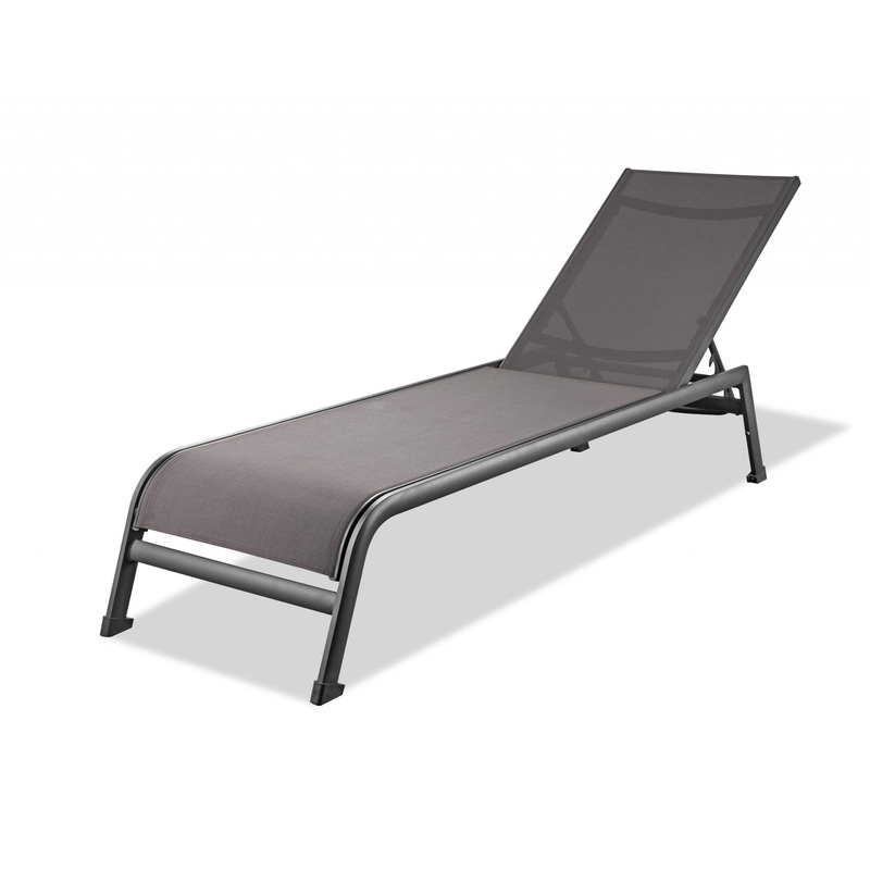 Set of 2 Taupe Aluminum Chaise Lounges By Homeroots