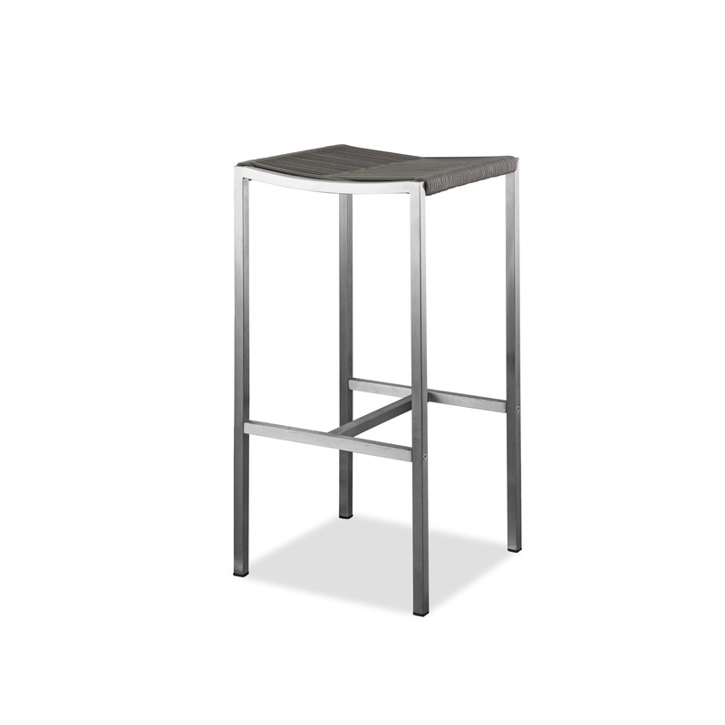Set of 4 Stainless Steel Square Bar Stool By Homeroots