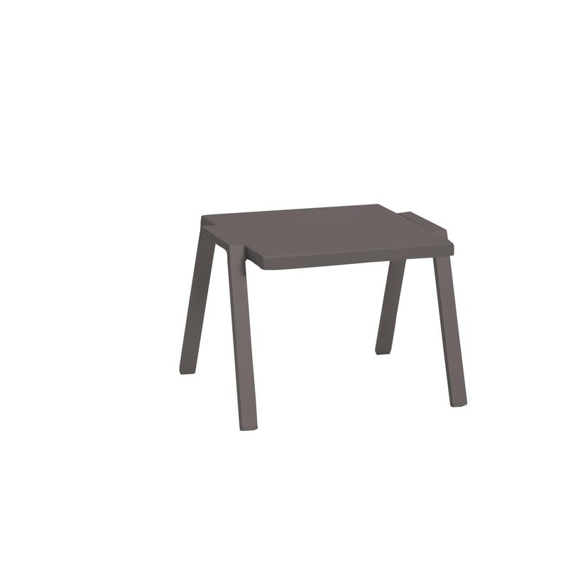 Taupe Aluminum Side Table By Homeroots