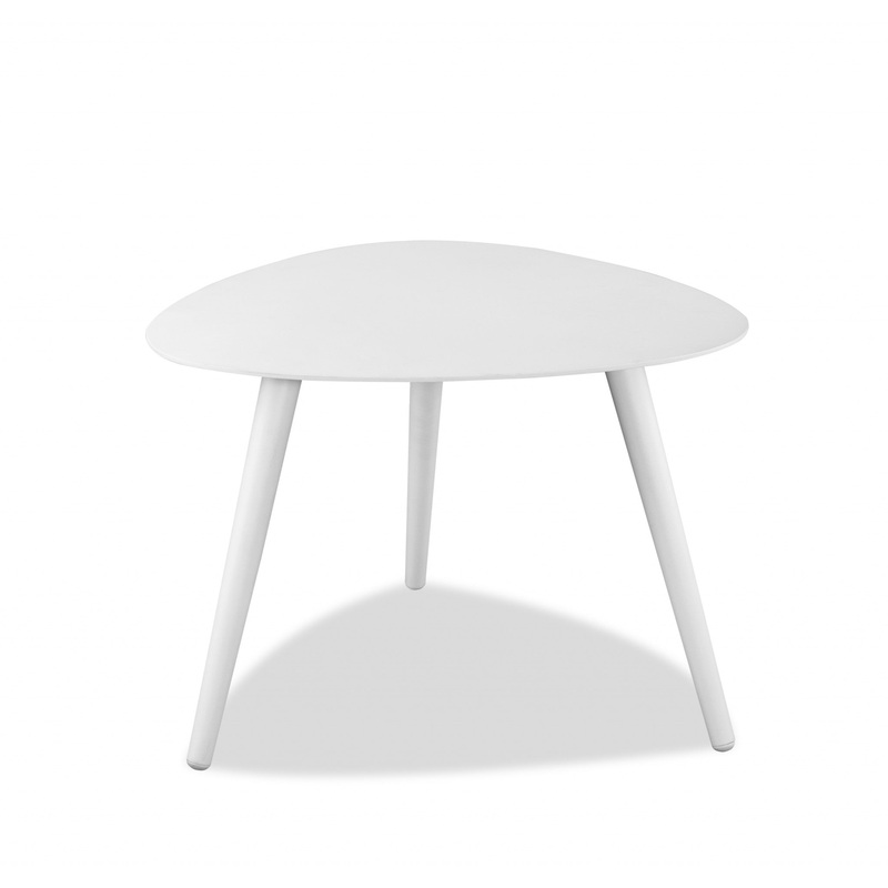 Triad White Aluminum Side Table By Homeroots