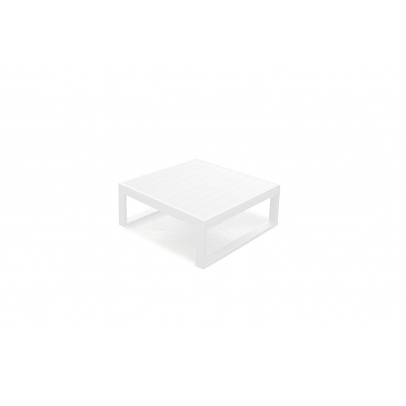 White Aluminum Coffee Table By Homeroots - 372061