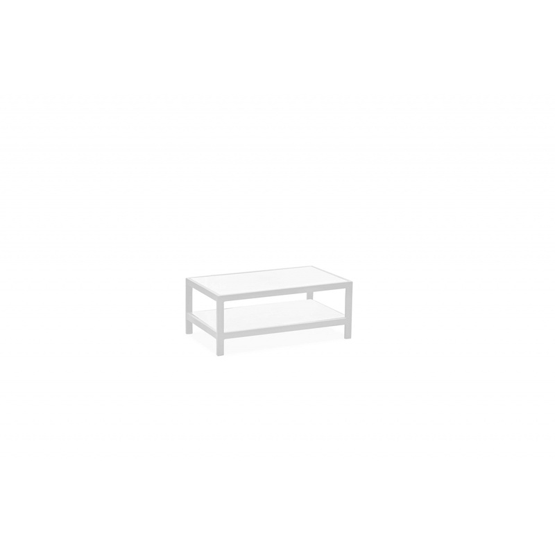 White Aluminum Coffee Table By Homeroots - 372176