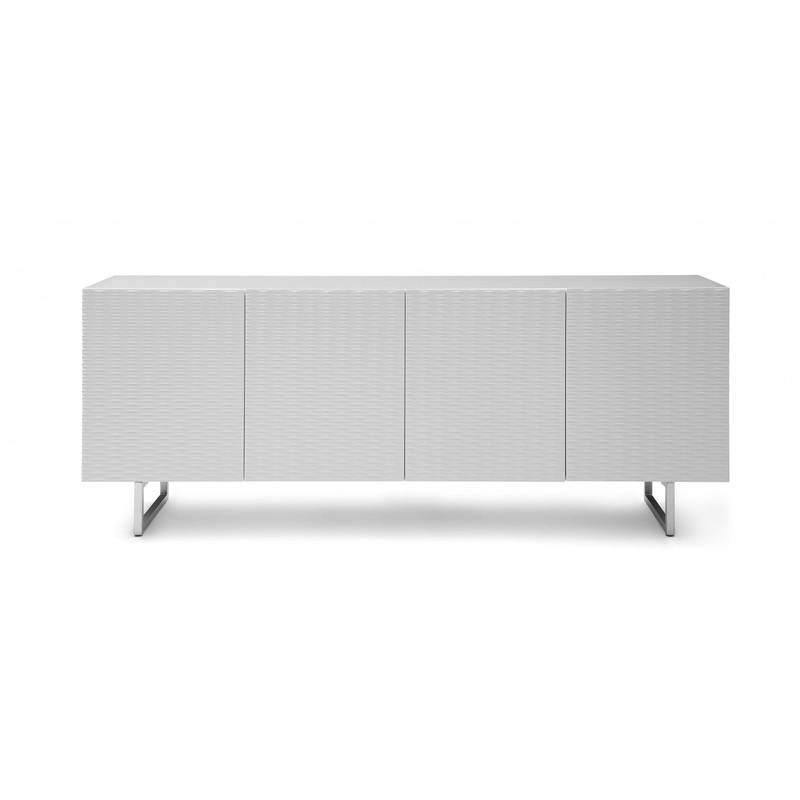 White Metal Buffet By Homeroots