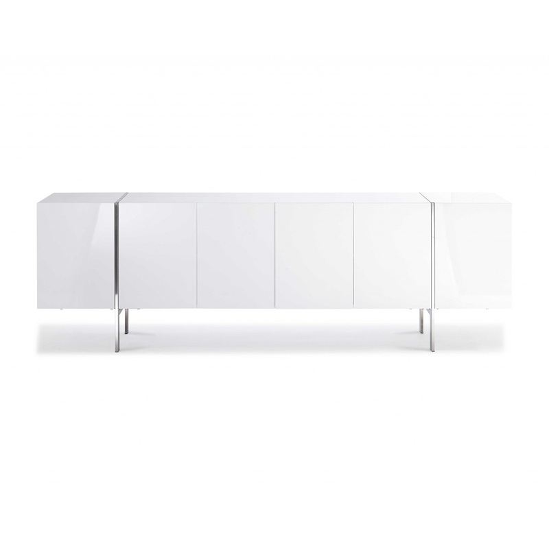 White Stainless Steel Buffet By Homeroots - 370757