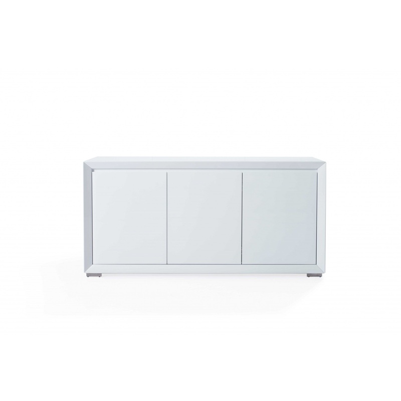 White Stainless Steel Buffet By Homeroots - 370768