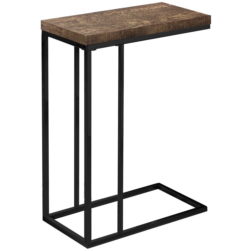 Brown Black Particle Board Metal Accent Table By Homeroots