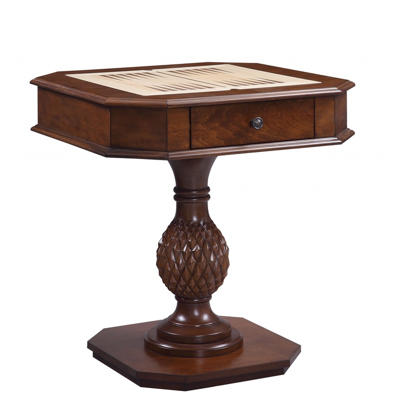 Cherry Wood Poly-Resin Game Table By Homeroots
