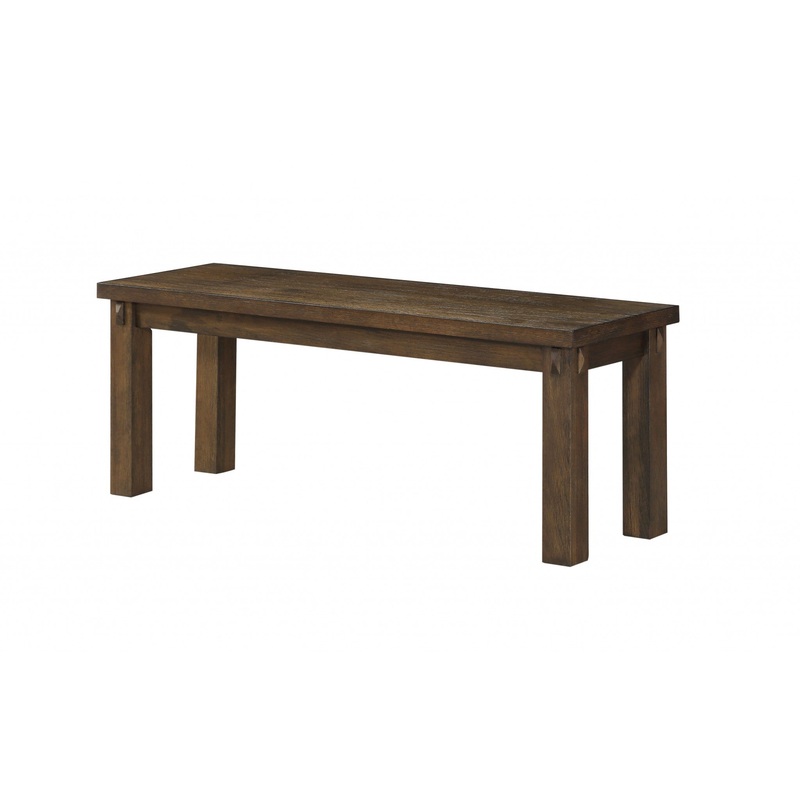 Dark Oak Wood Bench By Homeroots