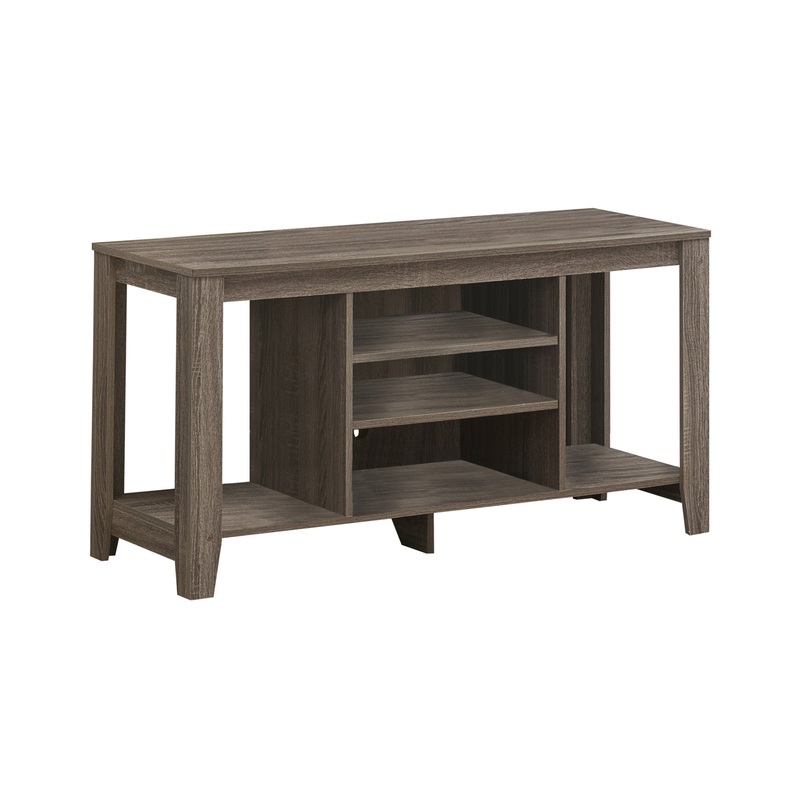 Dark Taupe Particle Board TV Stand By Homeroots