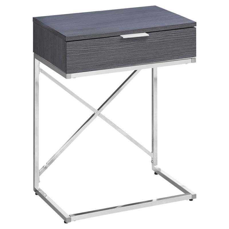 Grey Finish Metal Accent Table By Homeroots