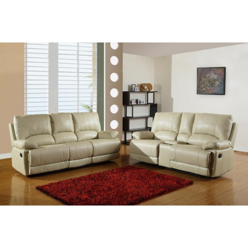 Modern Beige Sofa With Console Loveseat By Homeroots