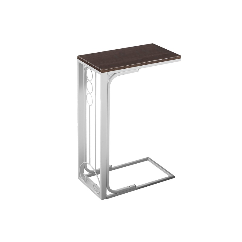 16" x 9" x 24.5" CherryWhite MDF Top and Metal Base Accent Table By Homeroots