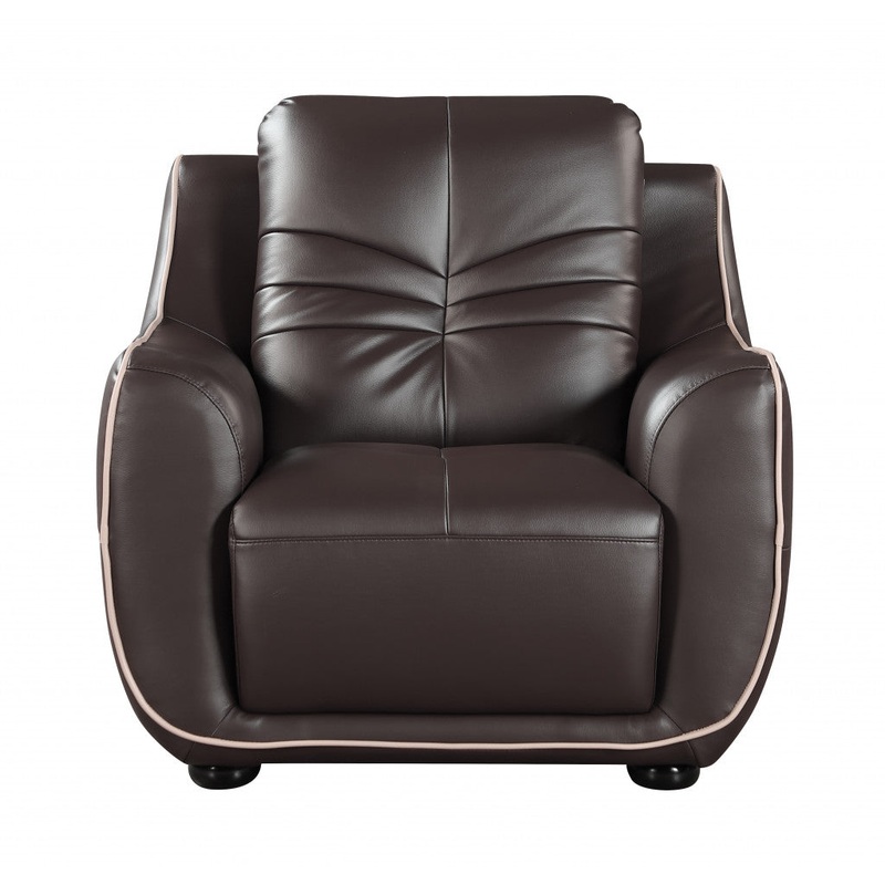 36" Brown Chair Sofa By Homeroots