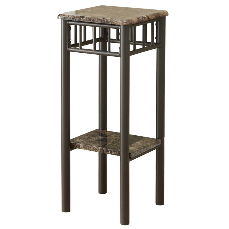 Cappuccino Mdf Metal Accent Table By Homeroots