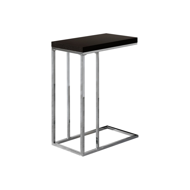 Cappuccino Particle Board Metal Accent Table By Homeroots - 332973