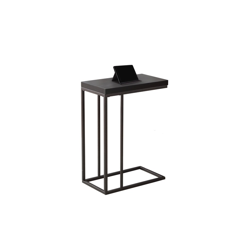 Cappuccino Particle Board Metal Accent Table By Homeroots - 333019