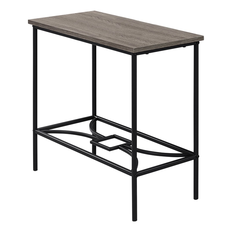 Dark Taupe Black Mdf Metal Accent Table By Homeroots