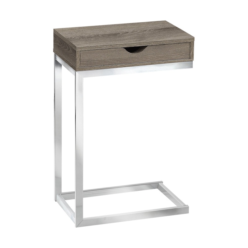 Dark Taupe Finish Metal Accent Table By Homeroots