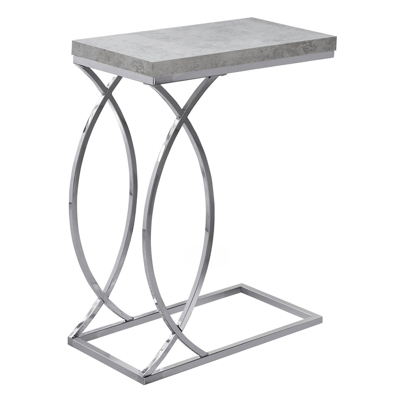 Grey Mdf Laminate Metal Accent Table By Homeroots - 333074