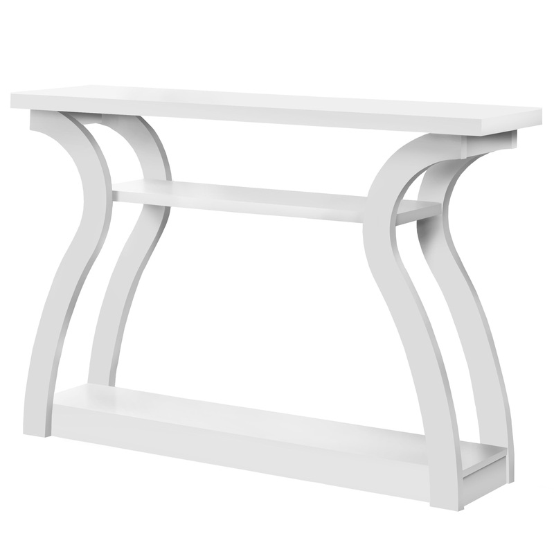White Hollow Core Particle Board Accent Table By Homeroots