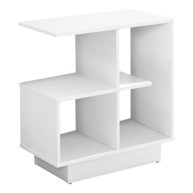 White Particle Board Laminate Accent Table By Homeroots