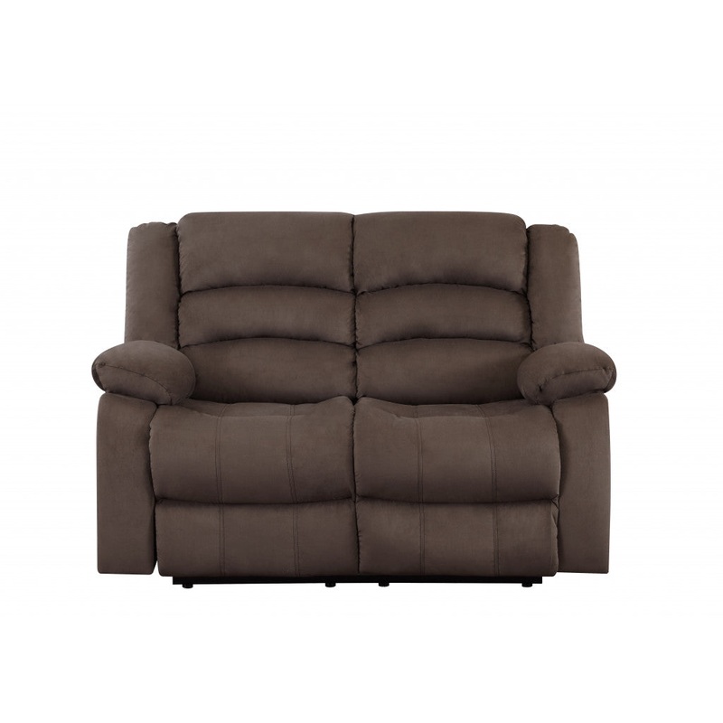 40" Contemporary Brown Fabric Loveseat By Homeroots