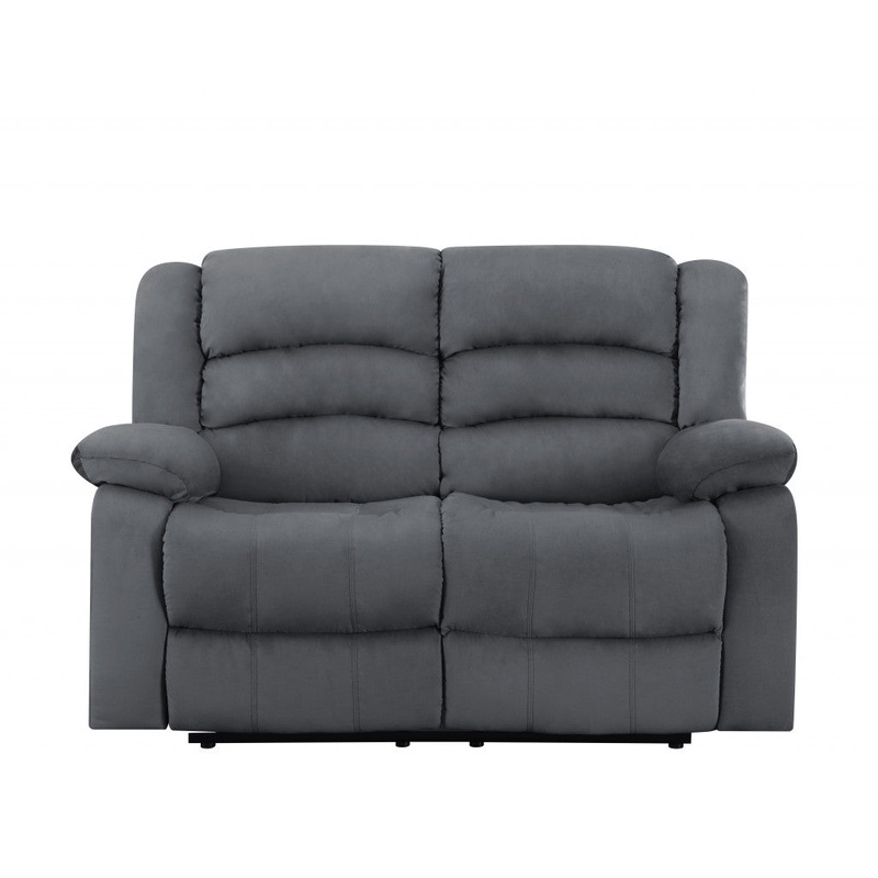 40" Contemporary Grey Fabric Loveseat By Homeroots