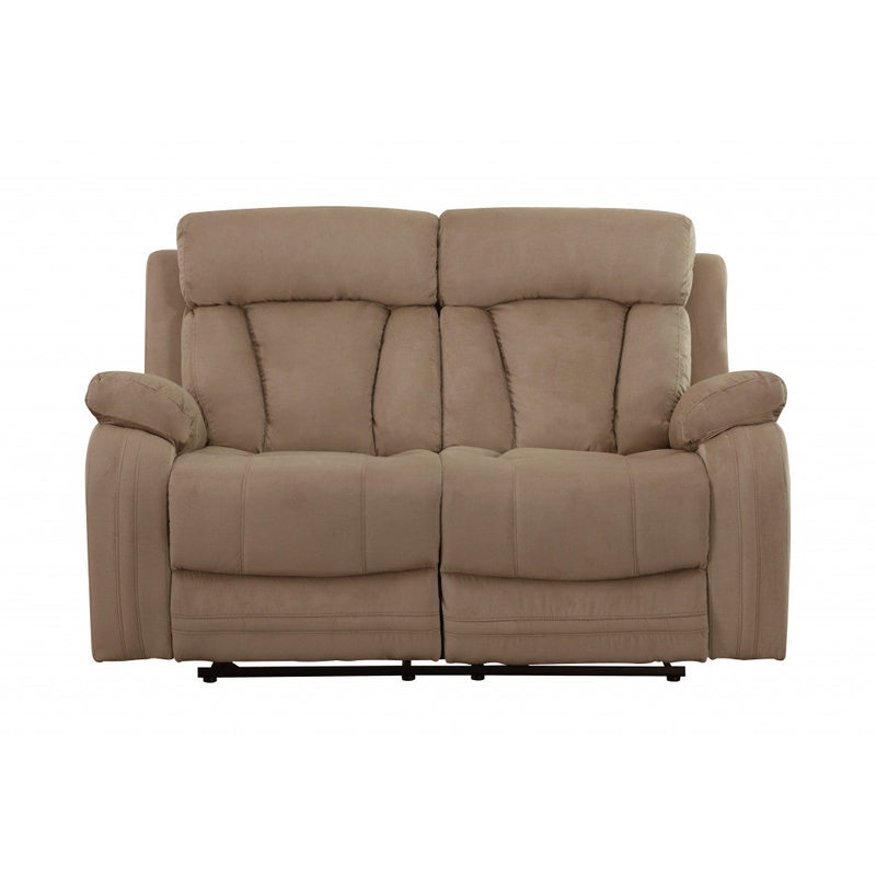 40" Modern Beige Fabric Loveseat By Homeroots