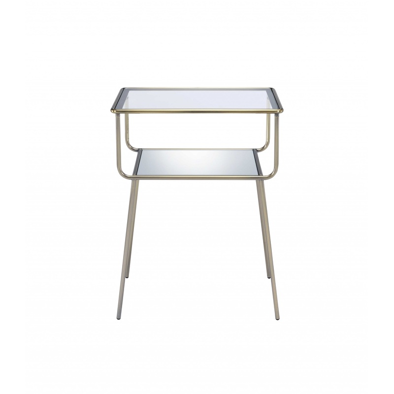 Antique Brass  End Table By Homeroots