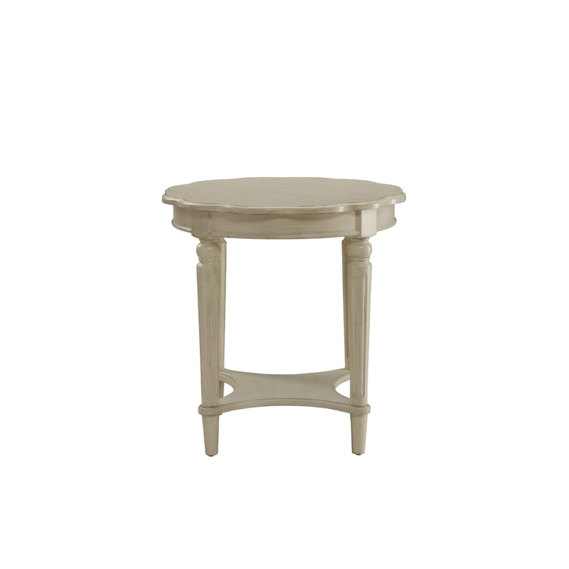 Antique White Solid Wood End Table By Homeroots