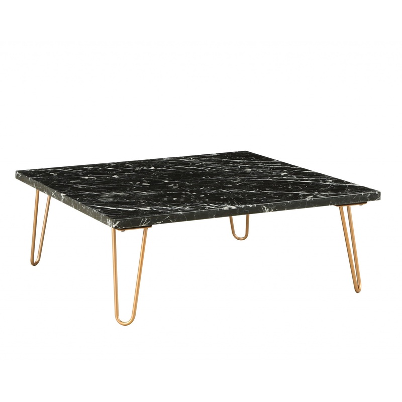 Marble And Gold Coffee Table By Homeroots