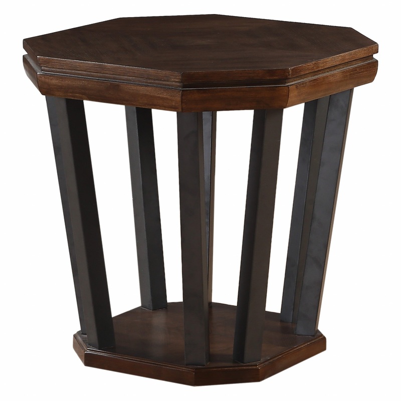 Tobacco Poplar End Table By Homeroots