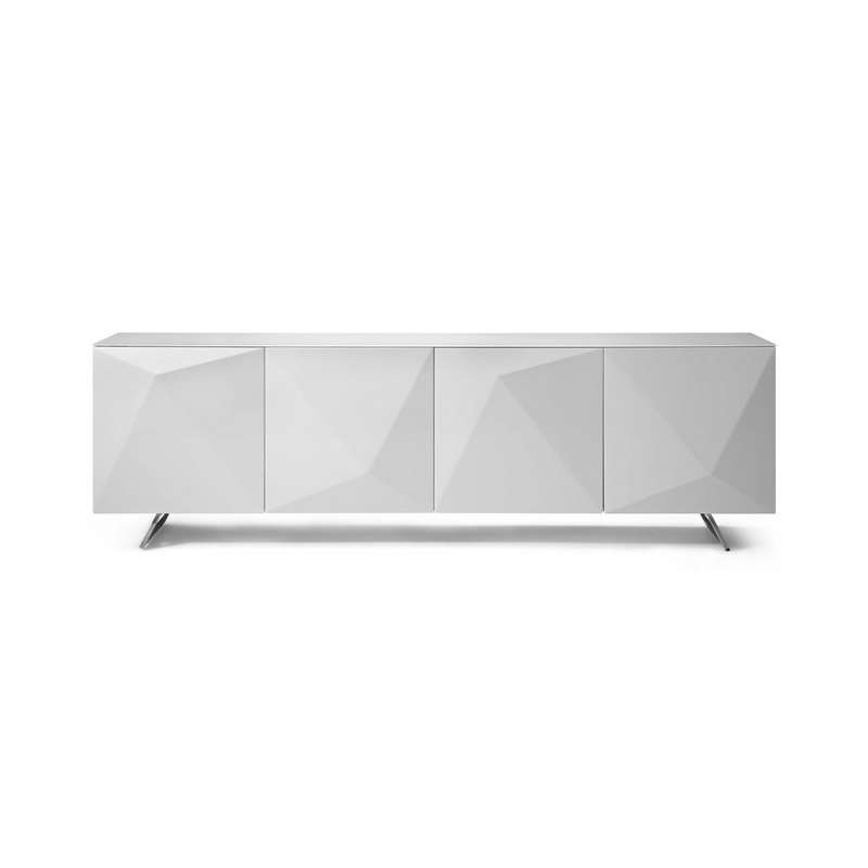 White Contemporary Storage Buffet Server By Homeroots