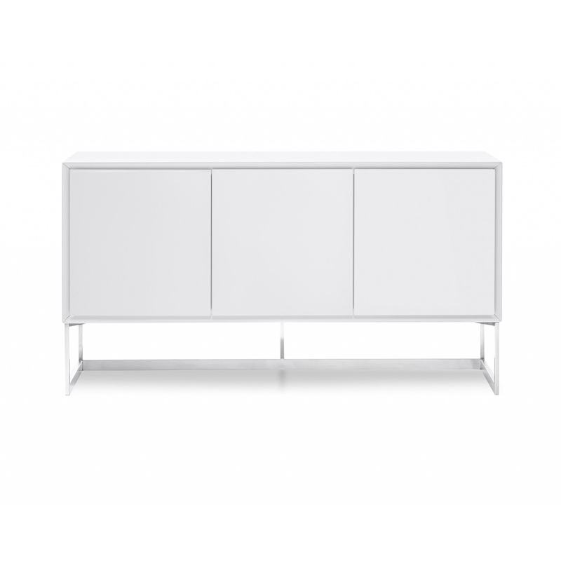 White Stainless Steel Buffet By Homeroots - 320851