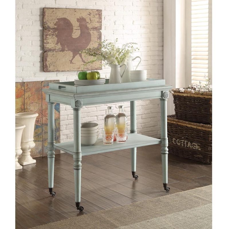 Antique Green Mdf Tray Table By Homeroots