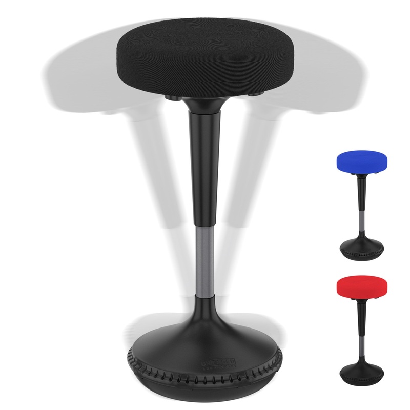 Black Tall Swivel Active Balance Chair By Homeroots