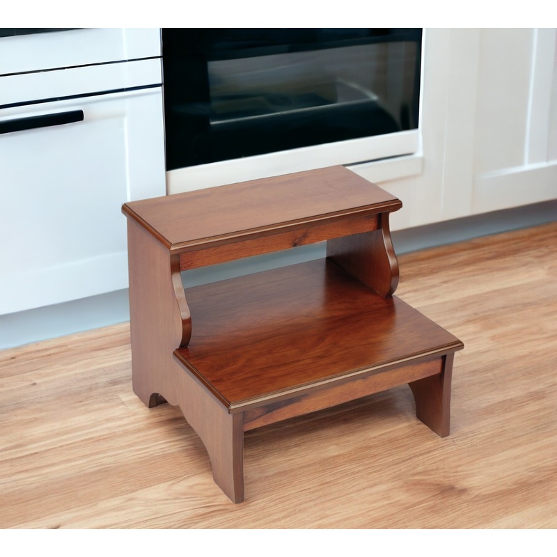 Brown Solid Wood and Solid and Manufactured Wood Backless Bar Chair By Homeroots