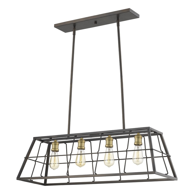 Charley 4-Light Oil-Rubbed Bronze Pendant By Homeroots