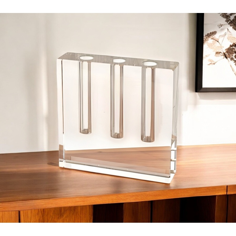 Clear Crystal Clear Square Table Vase By Homeroots