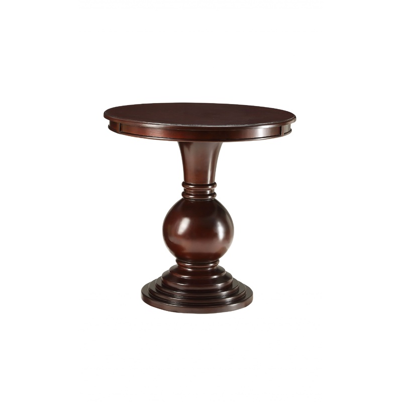 Espresso Wood Veneer Side Table By Homeroots