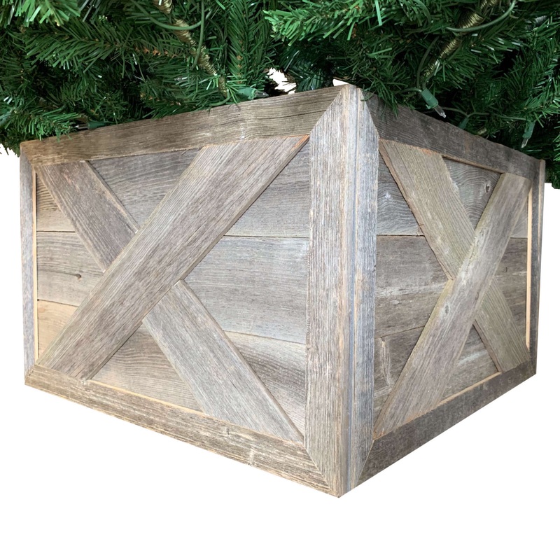 Natural Weathered Gray Christmas Tree Collar By Homeroots