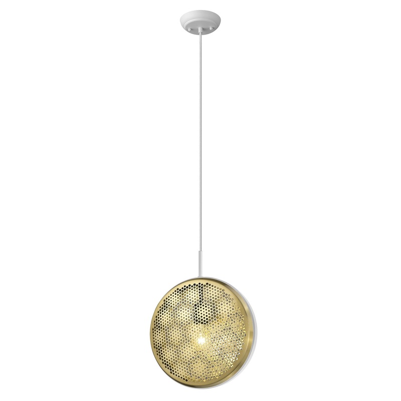 Tholos 1-Light White Pendant By Homeroots