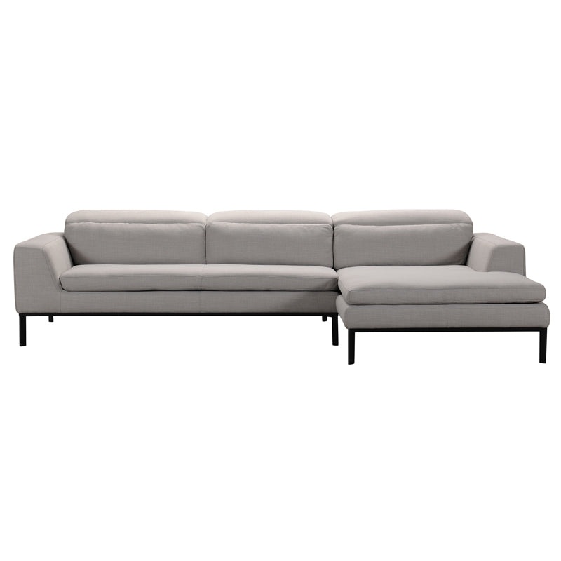 28' Fabric and Wood Sectional Sofa By Homeroots