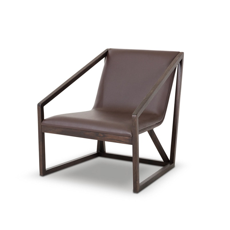 29' Brown Eco Leather Lounge Chair By Homeroots