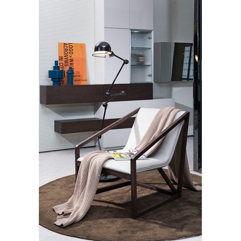 29' Grey Eco Leather Lounge Chair By Homeroots