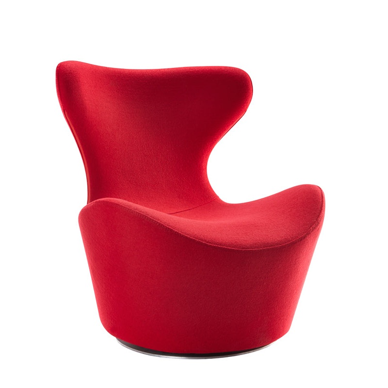 31' Red Fabric Polyester and Wood Accent Chair By Homeroots