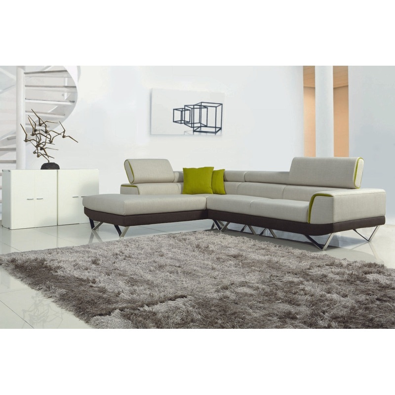 36' Fabric Foam Steel and Wood Sectional Sofa By Homeroots