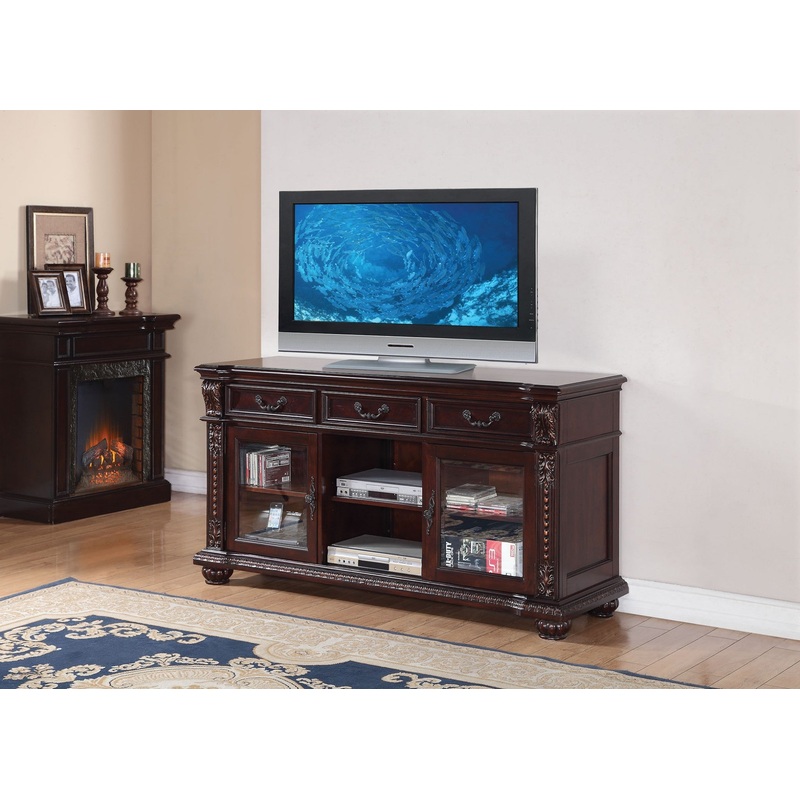 Cherry Poplar Wood Tv Stand By Homeroots
