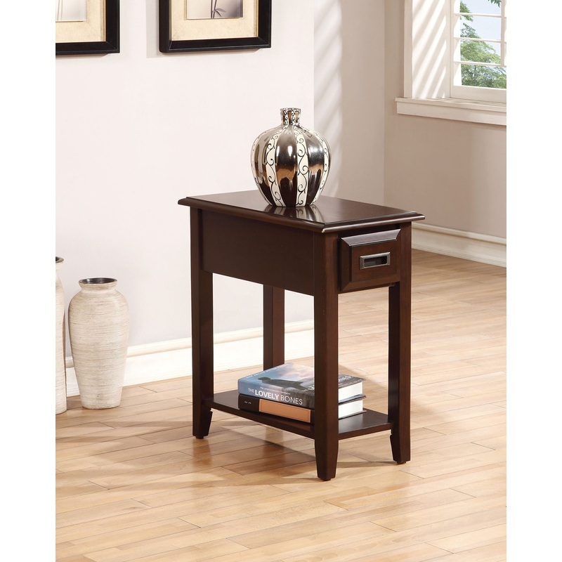 Dark Cherry Wooden Side Table By Homeroots